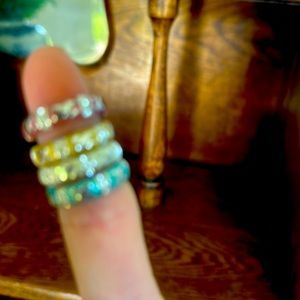 2 for $30 Lauren G Adams Enameled Rings size 5